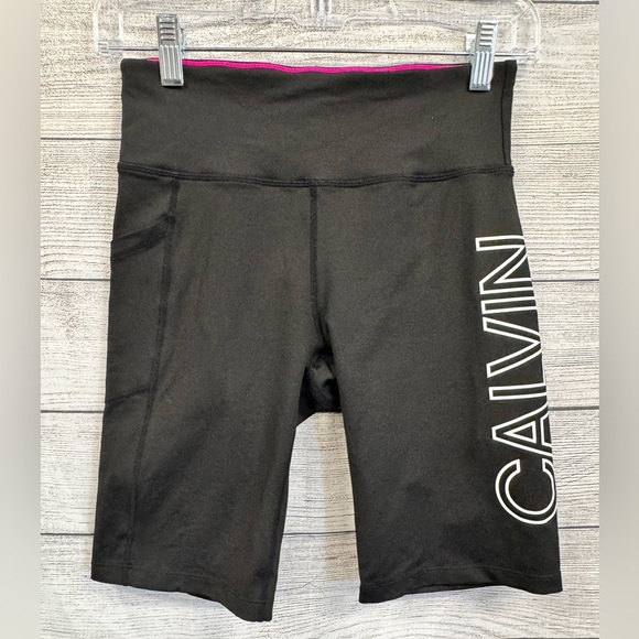 Calvin Klein Womens Outline-logo Bike Shorts Size Medium - Picture 4 of 6